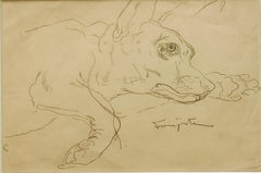 Léonard Tsuguharu Foujita -- Chien couché (Lying Dog)