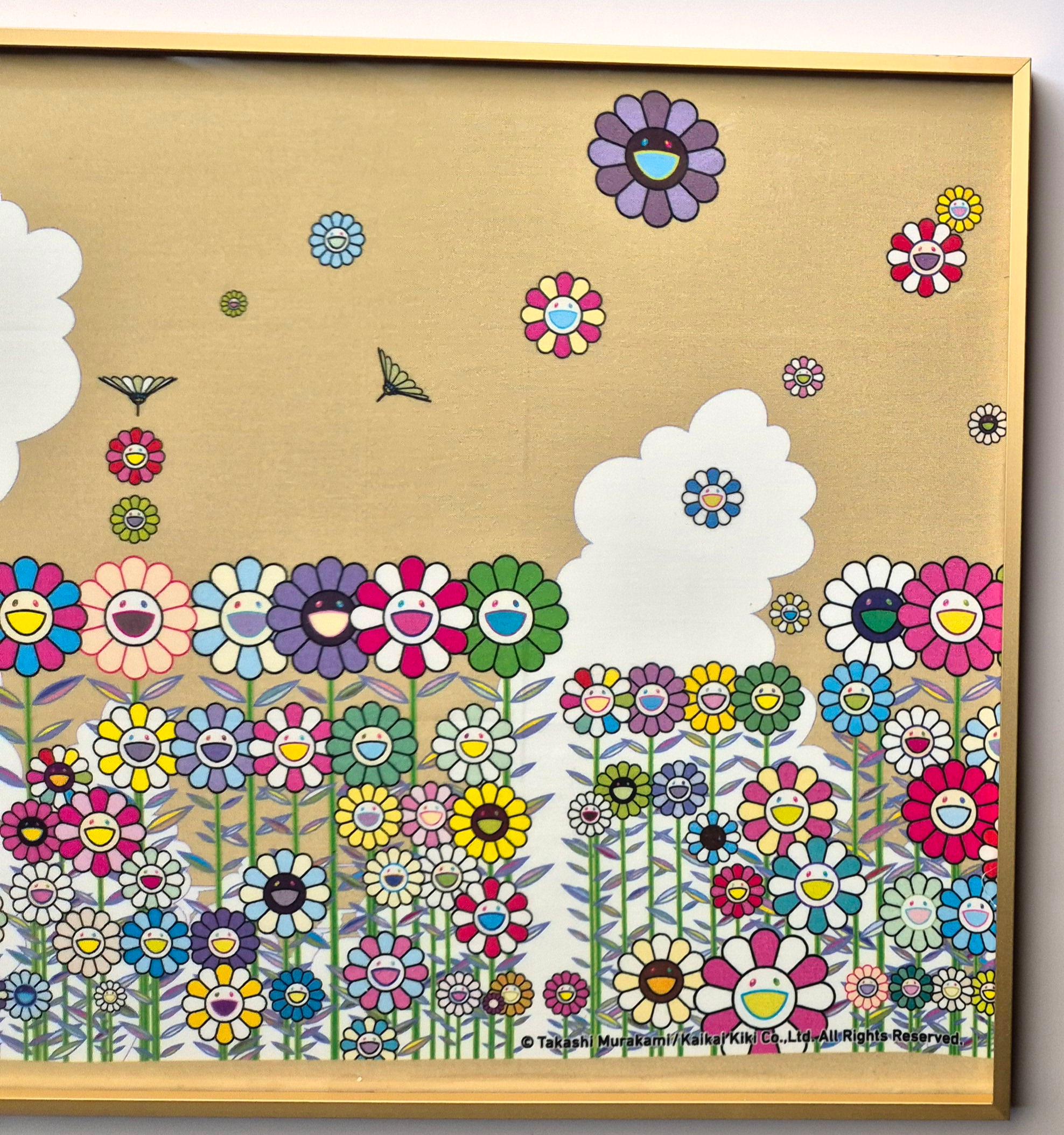 Takashi Murakami - Mononoke Kyoto Goldener Himmel Sommerblumenfeld mit goldenem Himmel im Angebot 3