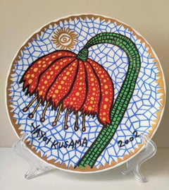 Yayoi Kusama - Piatto in ceramica "RED FLOWER