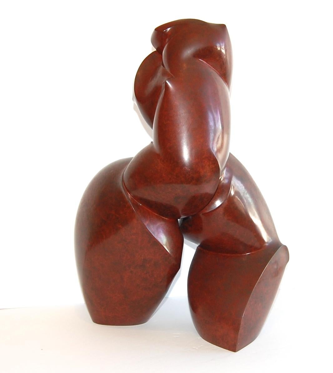 Dominique Polles  Nude Sculpture – Dominique Polies Nackte Bronzeskulptur