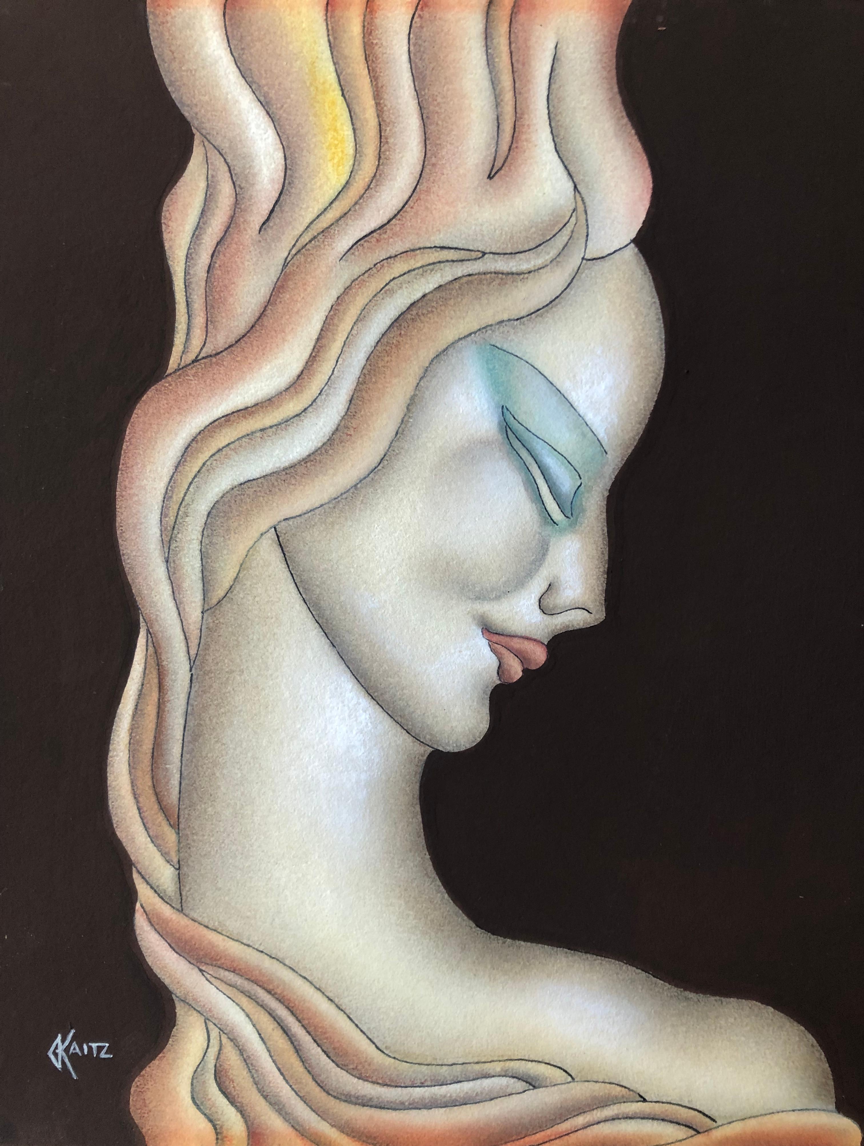 Gustave Kaitz Figurative Art - Art Deco Woman
