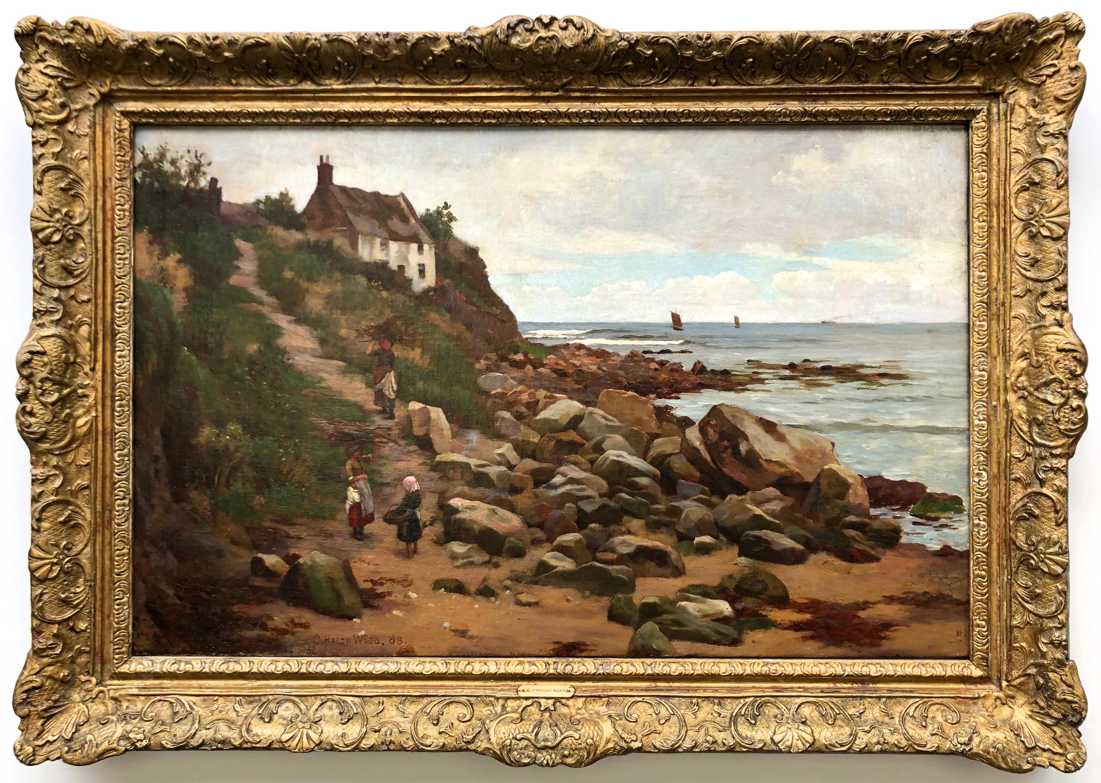 Charles Haigh Wood  Figurative Painting -  House By The Sea 