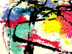 Mid-Century Abstract Composition Wool Tapestry Carpet
