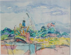 Fishing Boat Watercolor 1960