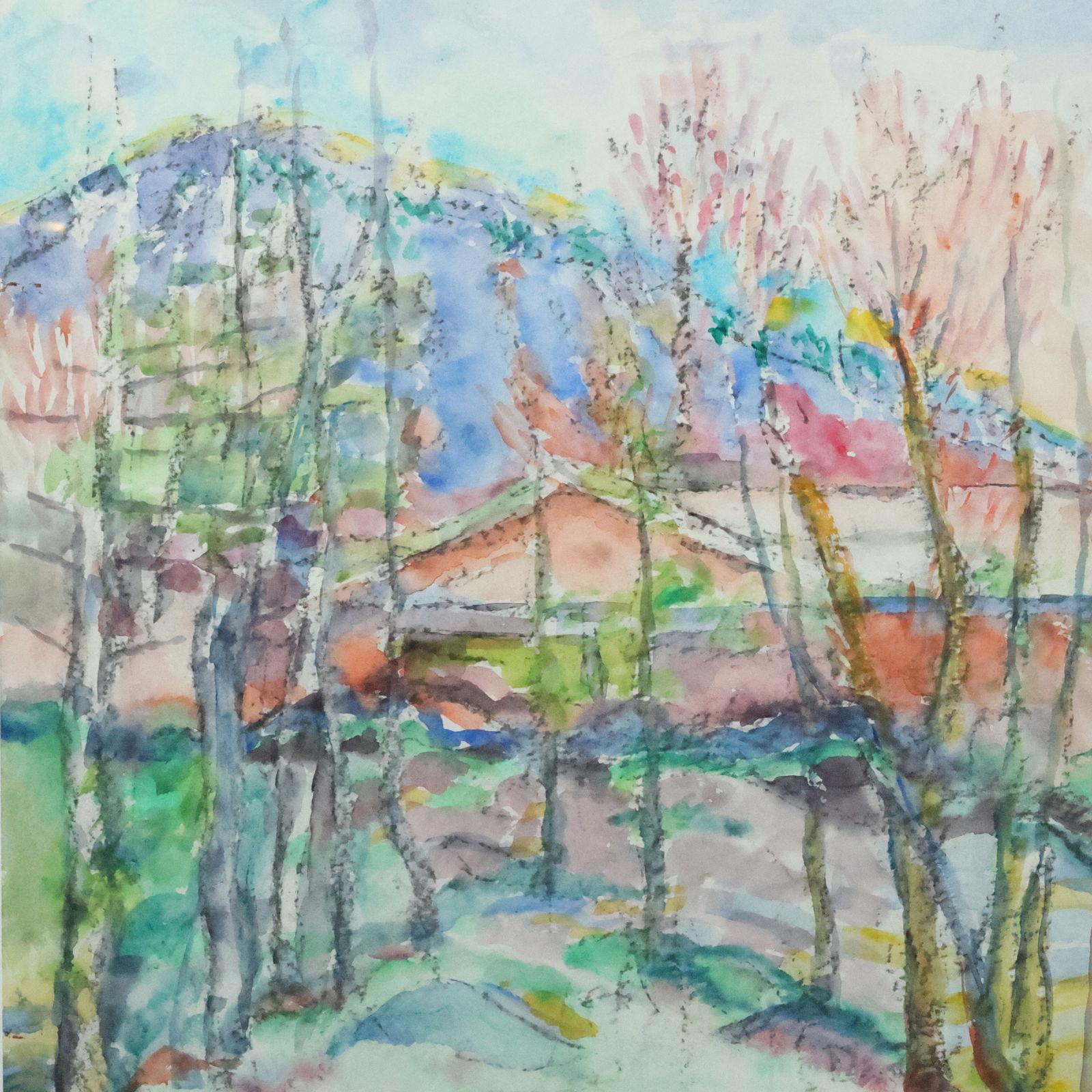 Paesaggio vista montagna - Art Impressionismo di Jehudith Sobel