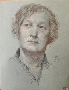 Retrato De Una Mujer Dibujo A Lápiz