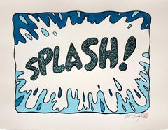 Splash in Blue Mixed Media on Paper