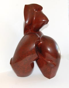 Kubistische Aktskulptur aus Bronze