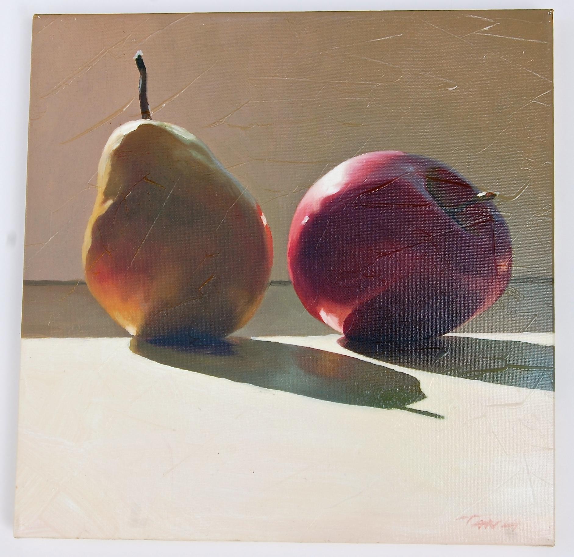 Sunbathing Still Life with Fruit - Painting by Tania Darashkevich