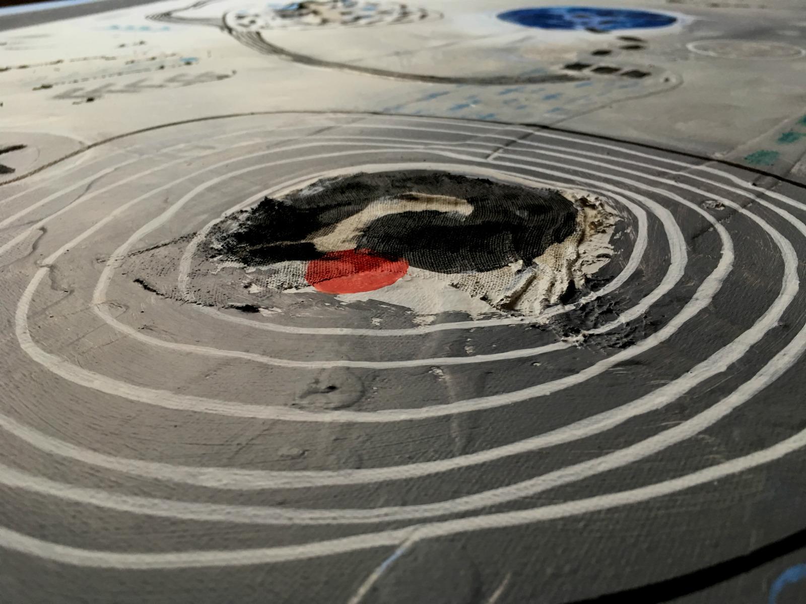 Crescendo Grigio Astratto - Mixed Media Art Espressionismo astratto di Malgosia Kiernozycka