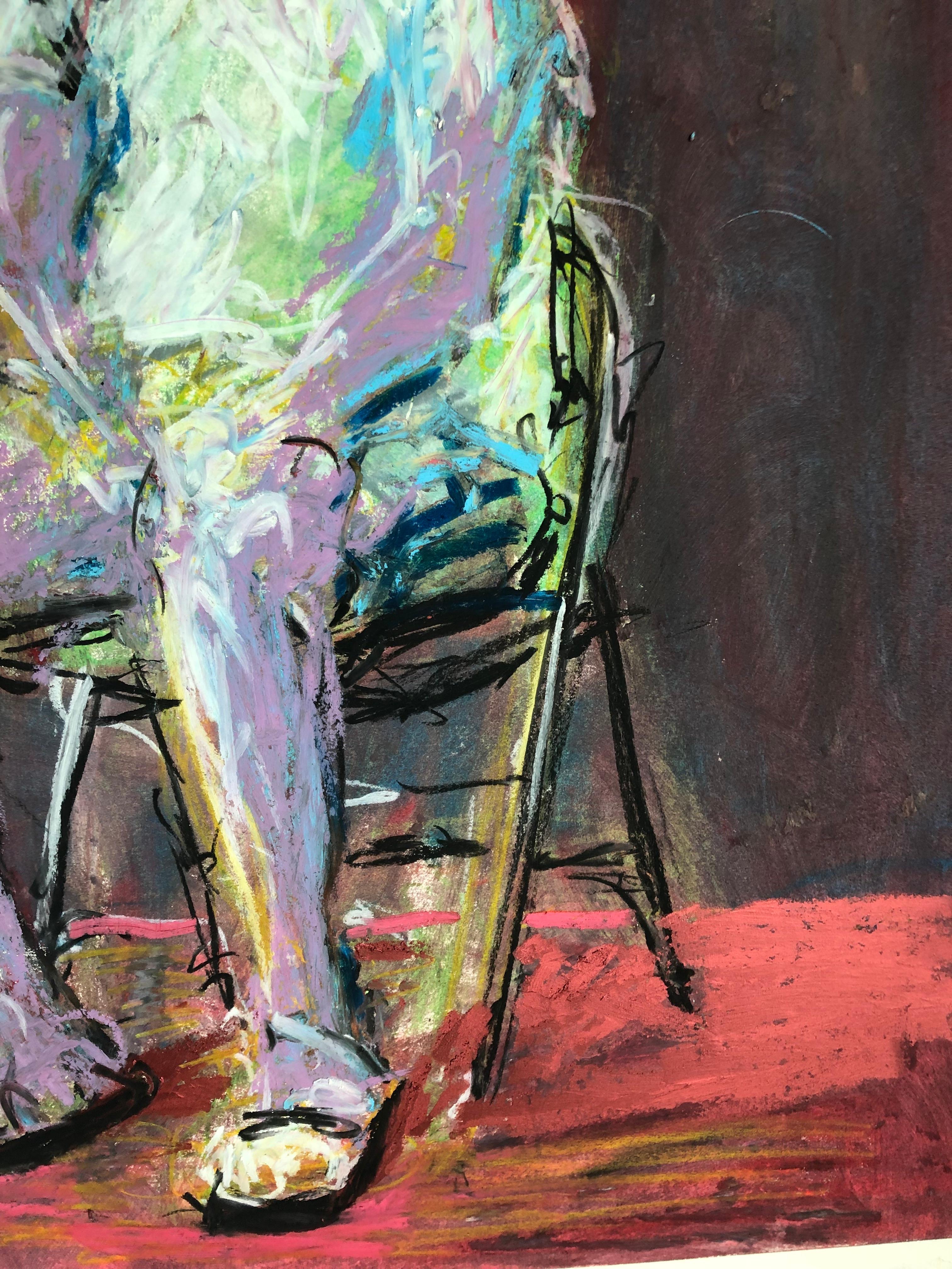 Man In The Chair (Expressionismus), Painting, von Rafael Saldarriaga