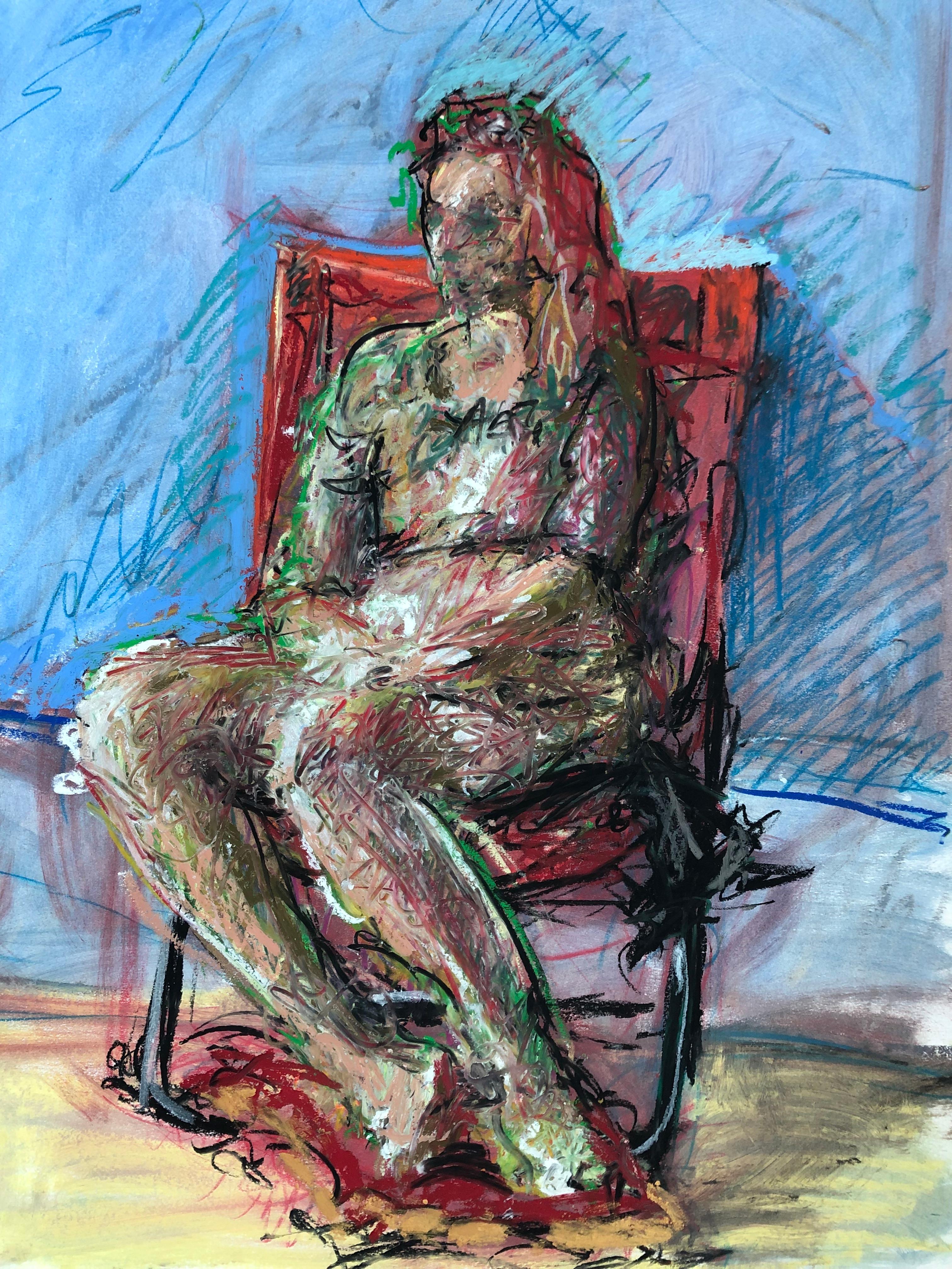 Rafael Saldarriaga Figurative Painting - Woman in the Chair