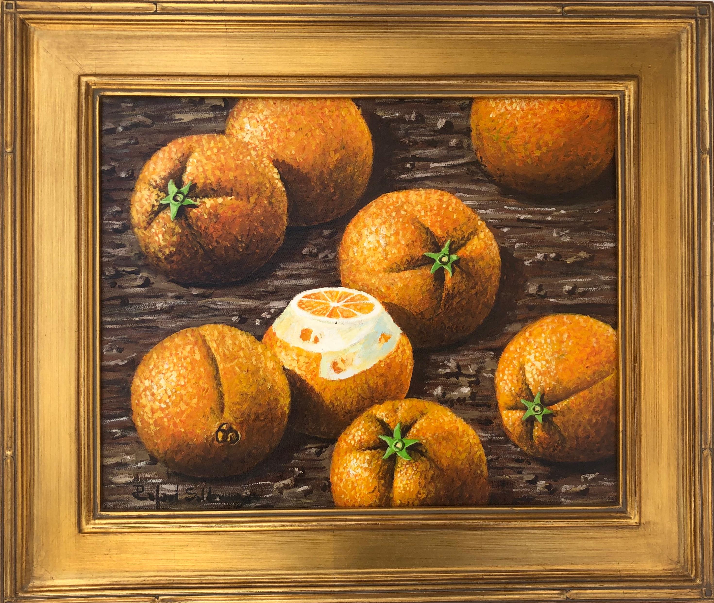 Rafael Saldarriaga Figurative Painting - Still Life with Oranges