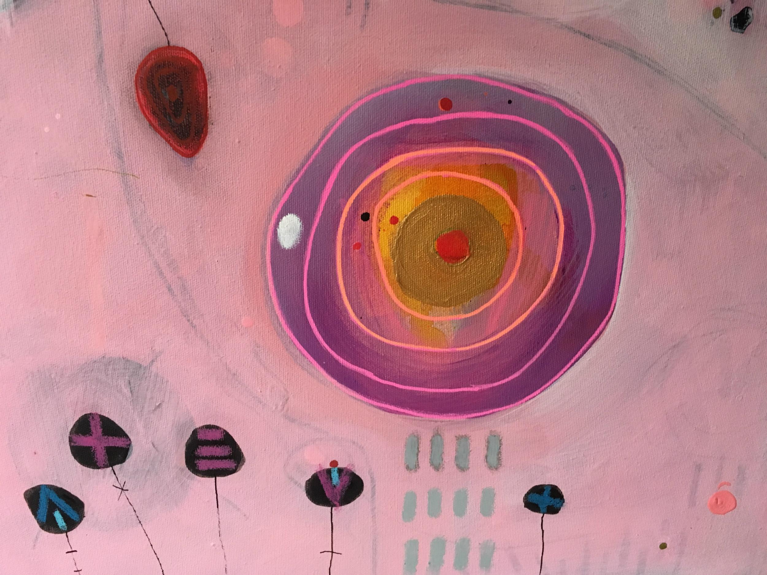 Danza folcloristica Composizione astratta - Painting Surrealismo di Malgosia Kiernozycka
