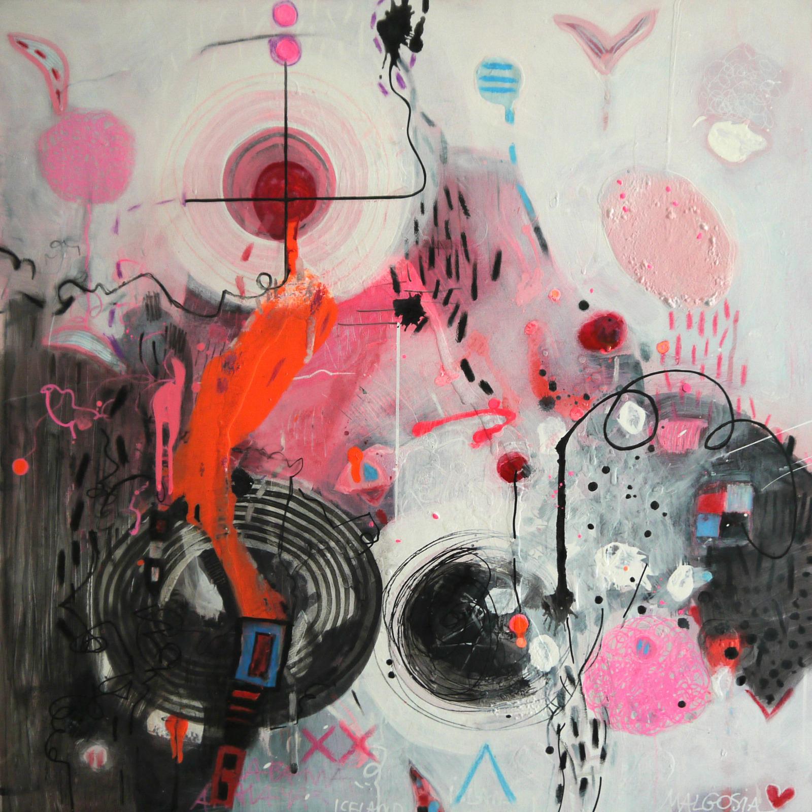 Malgosia Kiernozycka Abstract Painting – Insel Abstrakter Expressionist
