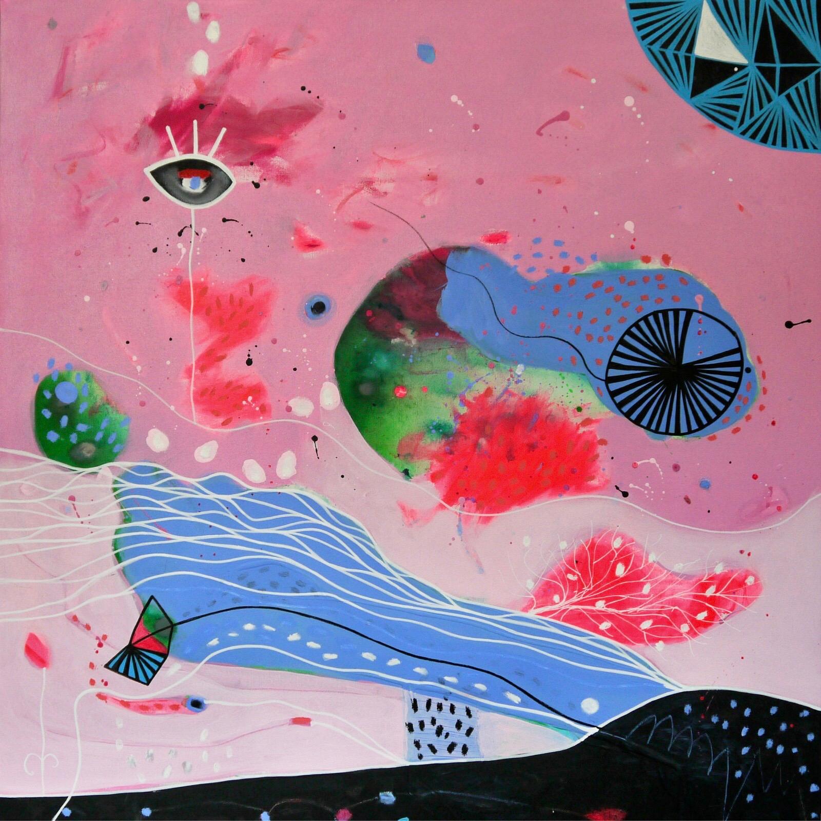 Hurricane Part I - Abstract Expressionist Painting by Malgosia Kiernozycka