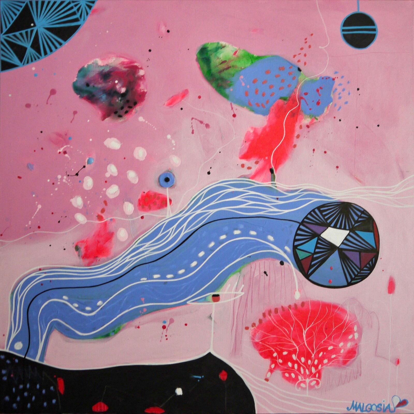 Malgosia Kiernozycka Abstract Painting - Hurricane Part II