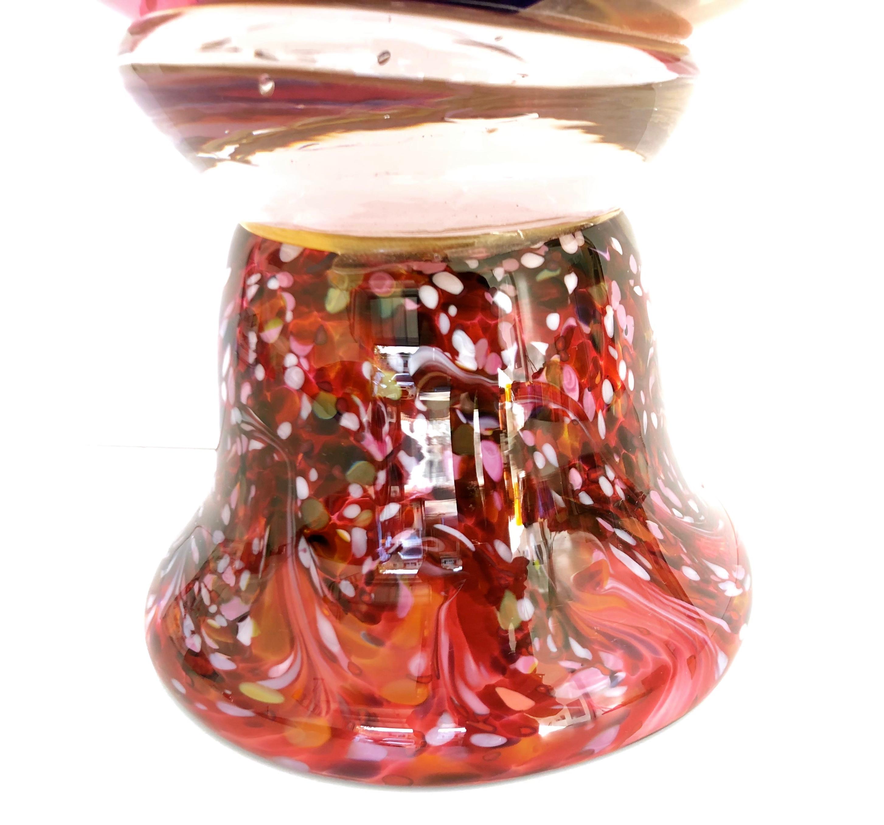 Large Abstract Art Glass Vase  - Modern Sculpture by Vasile Laznianu