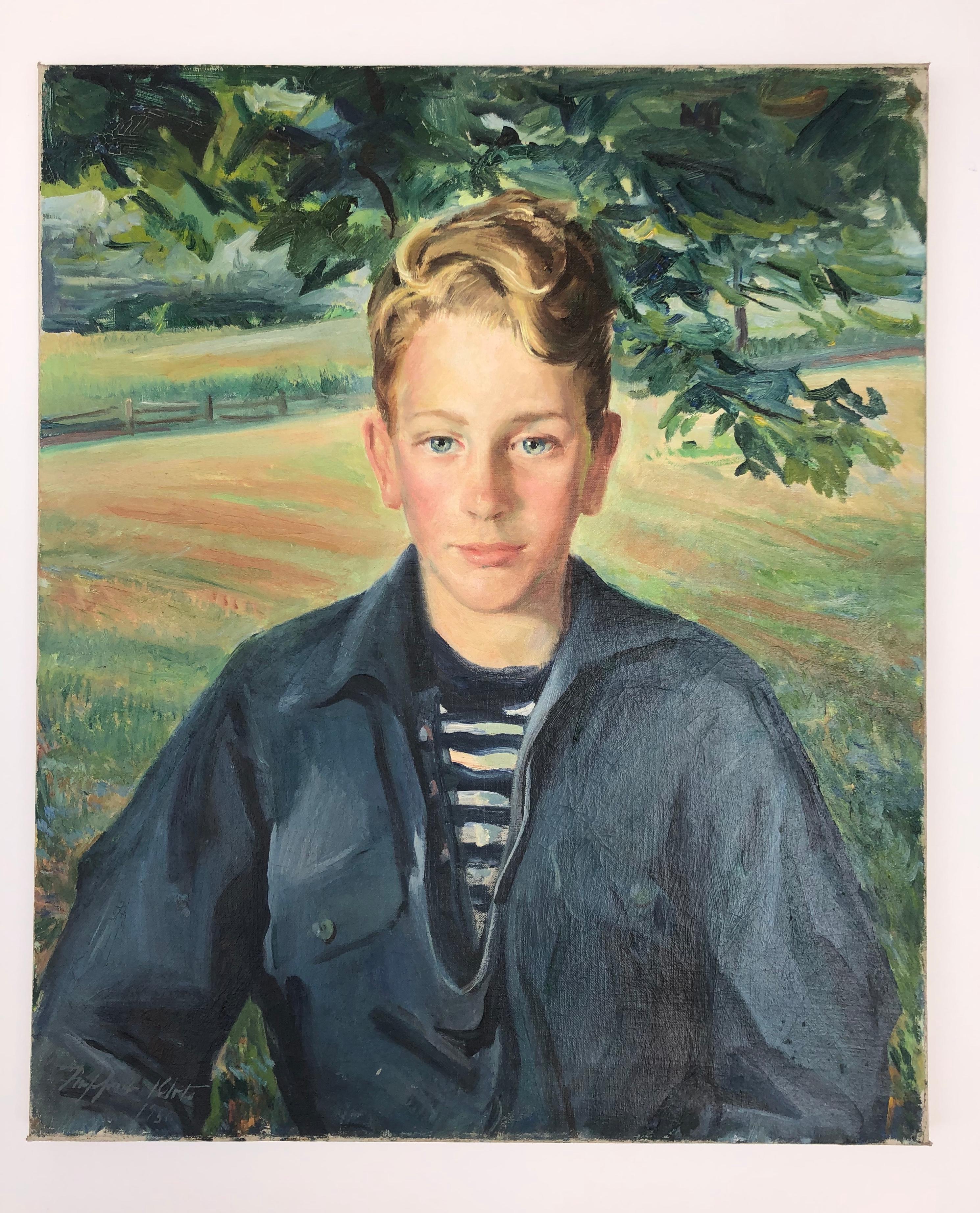  Boy In The Landscape - Painting by Trafford Partridge Klots