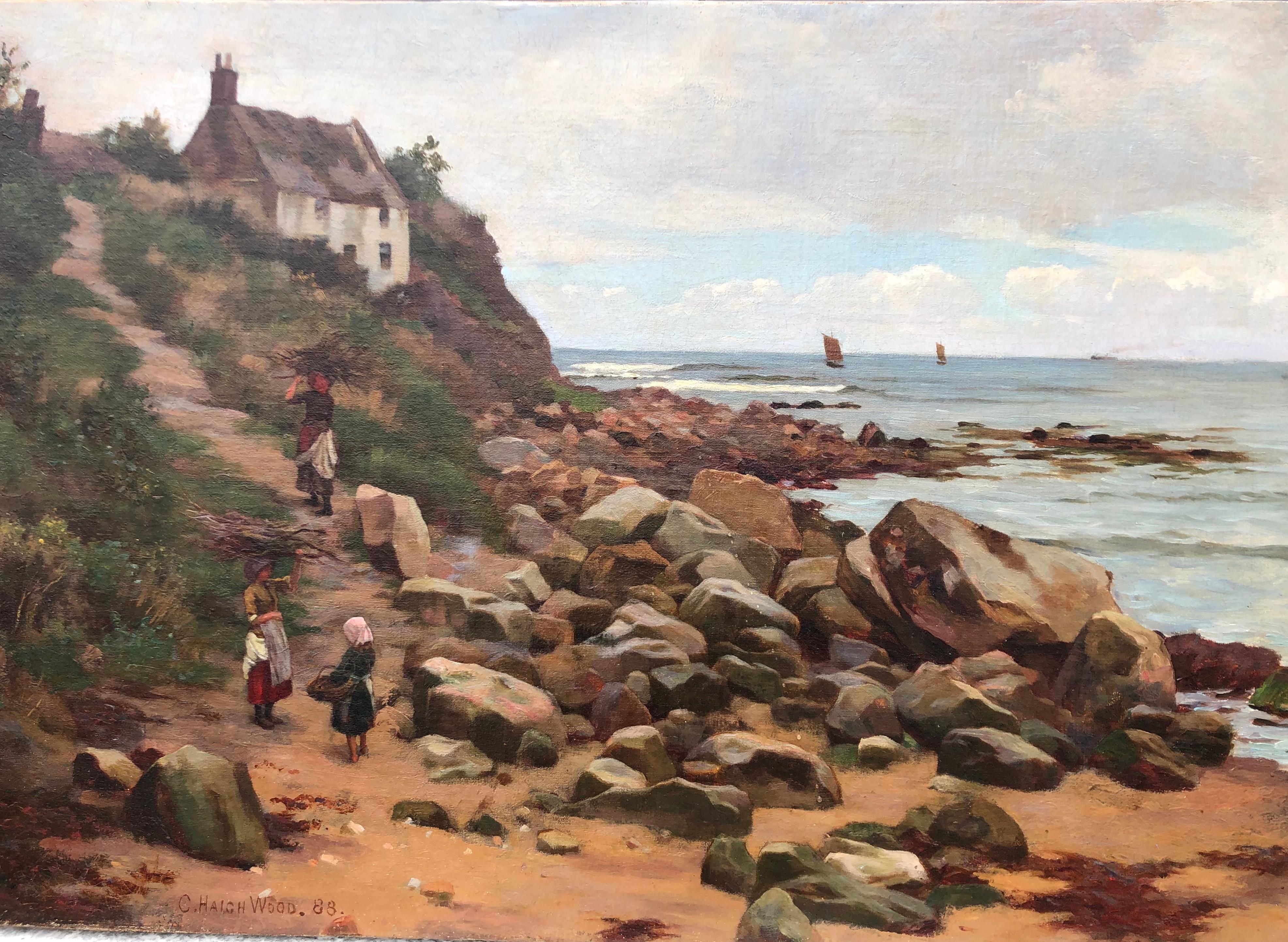  Haus am Meer  – Painting von Charles Haigh Wood 