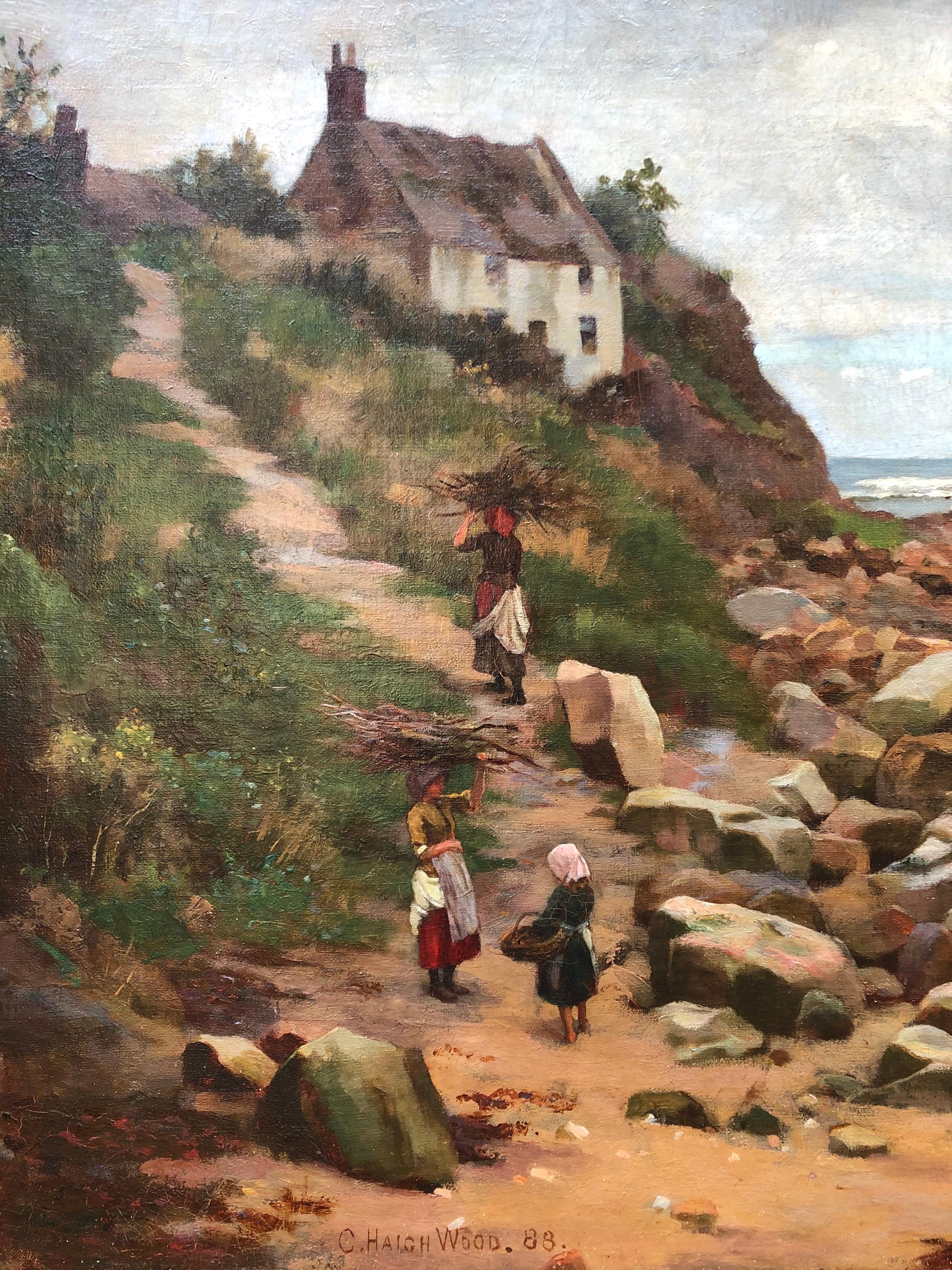  House By The Sea firmado y fechado 