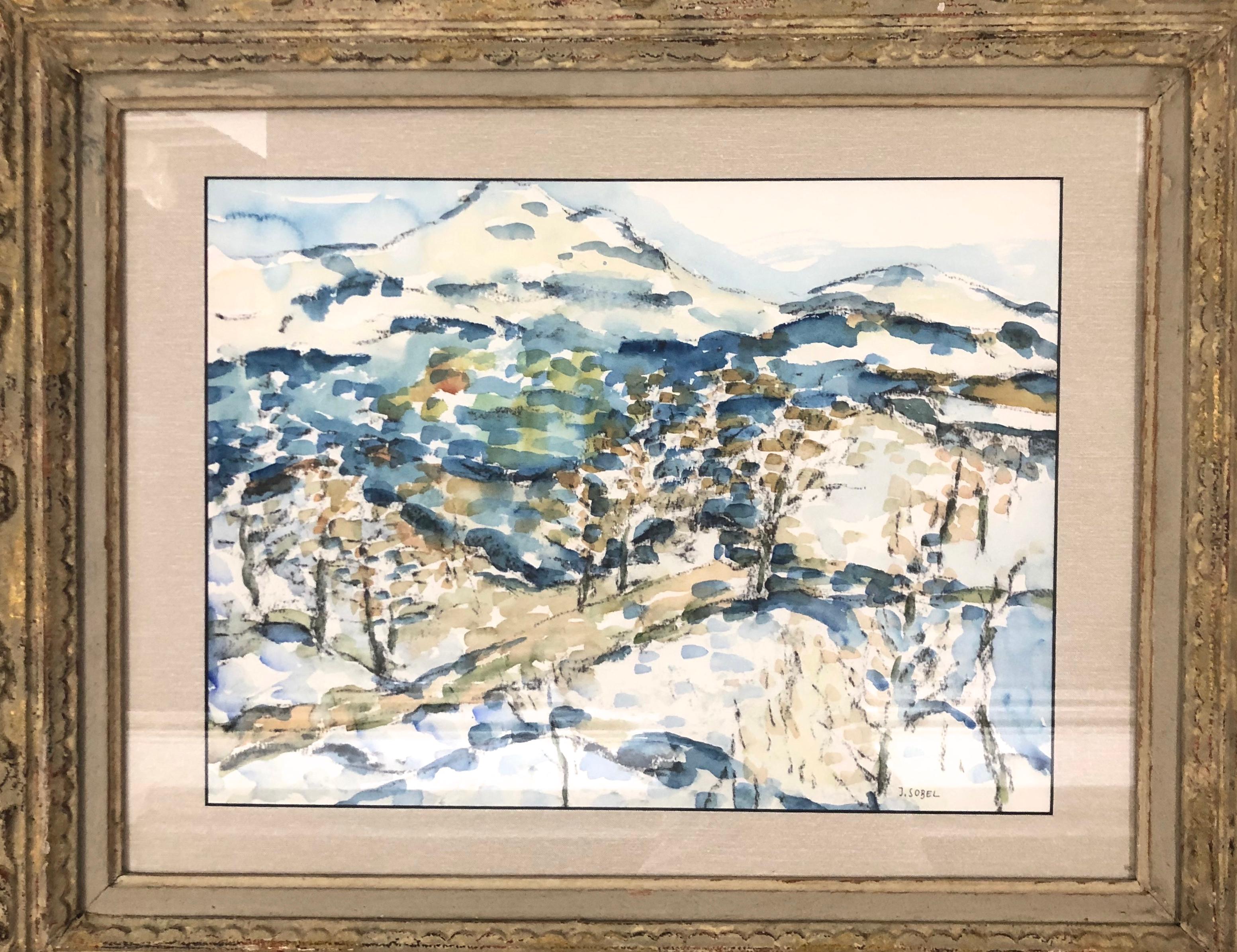  Mountain View Landscape - Impressionist Art by Jehudith Sobel