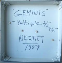 Geminis Yellow Metal Sculpture