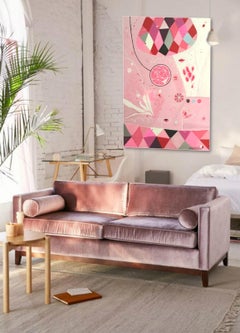 Parade de ballons rose abstraite