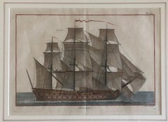 Set of Four French Antique Marine Prints