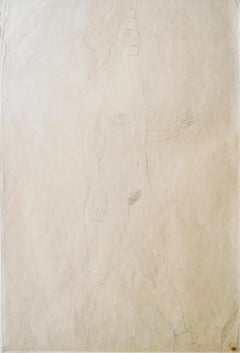 Gustav Klimt - Nude of Woman Reclined on the Back of a Chair on the
