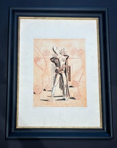 Giorgio de Chirico - Il trovatore nella stanza del mistero - unique proof - 1973