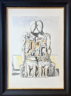 Giorgio de Chirico ( 1888 - 1978 ) - Gli Archeologi - 1970