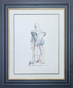 Giorgio de Chirico - etching, hand-colored by artist ( unique proof ) - 1974