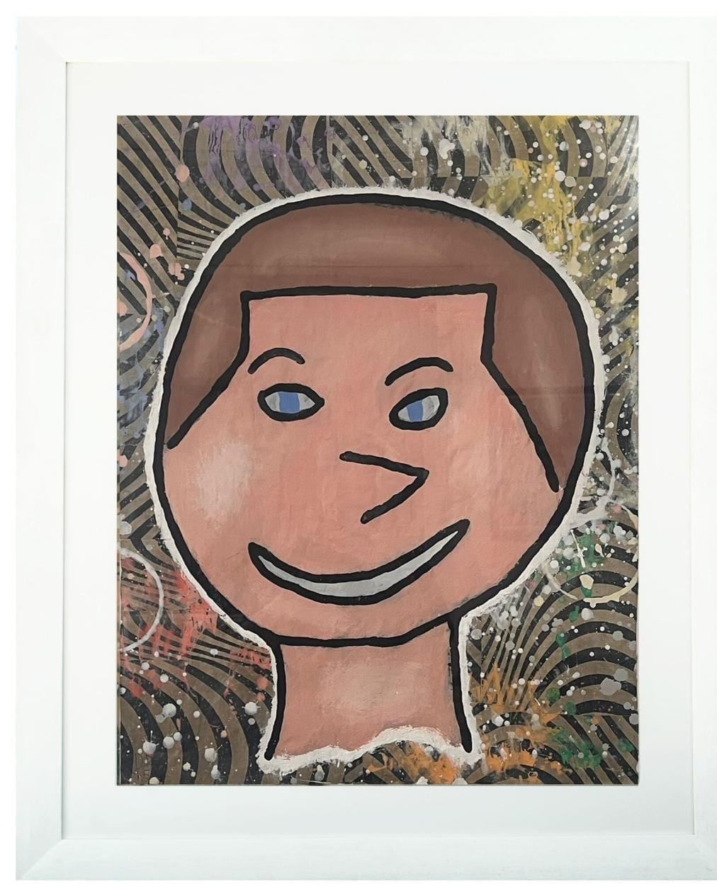 Donald Beachler - Gesso, Flashe e collage di carta su carta - opera unica - 2015 - Art di Donald Baechler