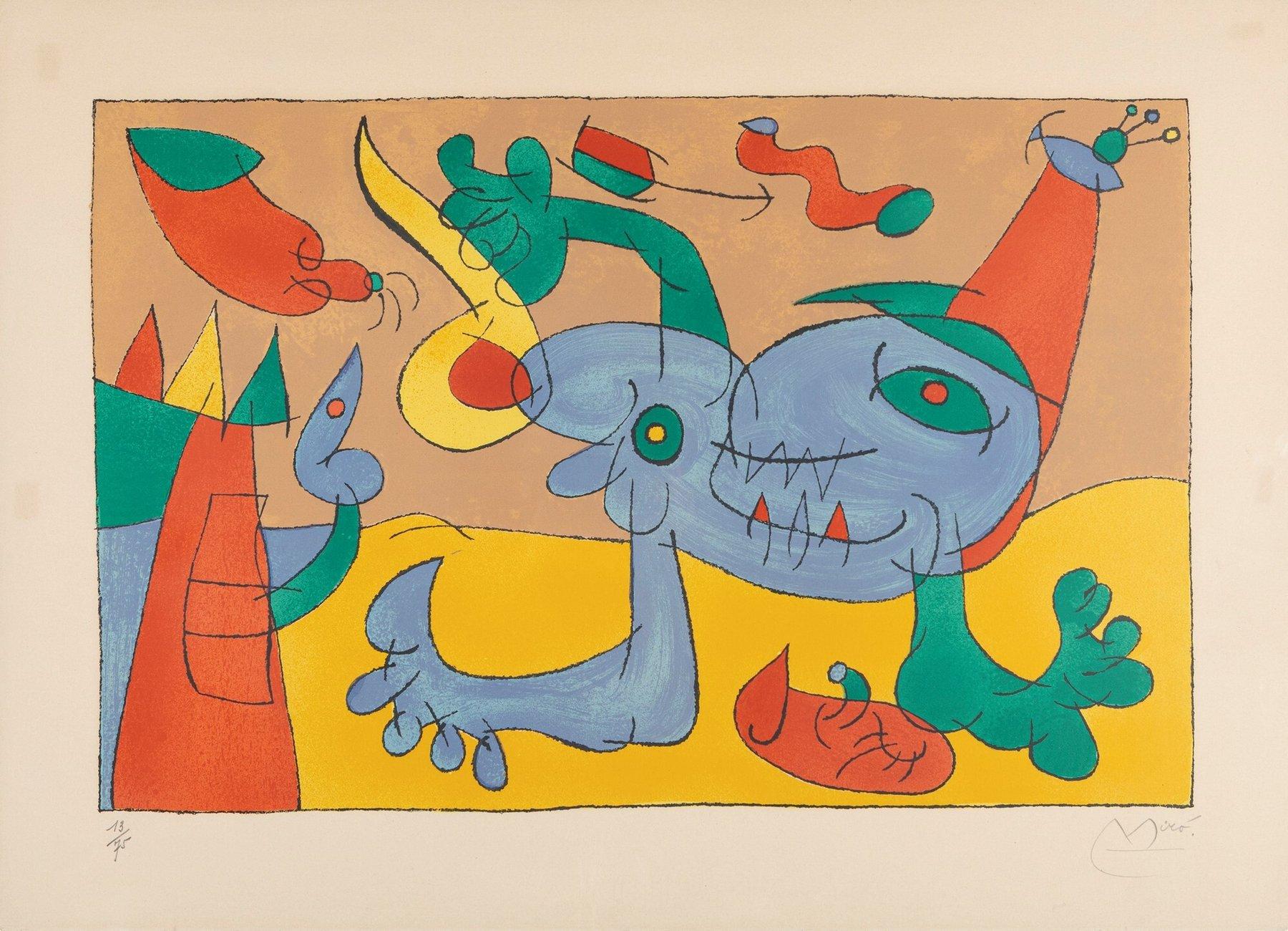 Joan miro (1893-1983) - Ubu Rey (Ubu Roi) - 1966 – Art von Joan Miró