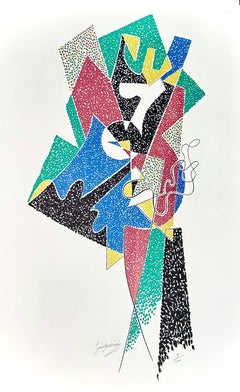 Gino Severini (1883-1966) - litografia firmata a mano - 1956