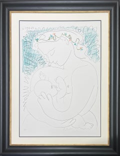 Pablo Picasso ( 1881 - 1973 ) - Litografia colorata su carta Arches - 1968