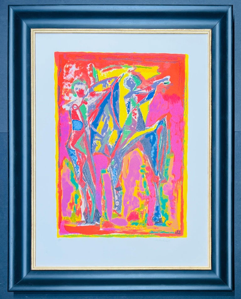 マリノマリーニ　リトグラフ　43  cavallo  in  blu,1942 マリノマリーニ リトグラフ 43 cavallo in blu,1942 マリノ