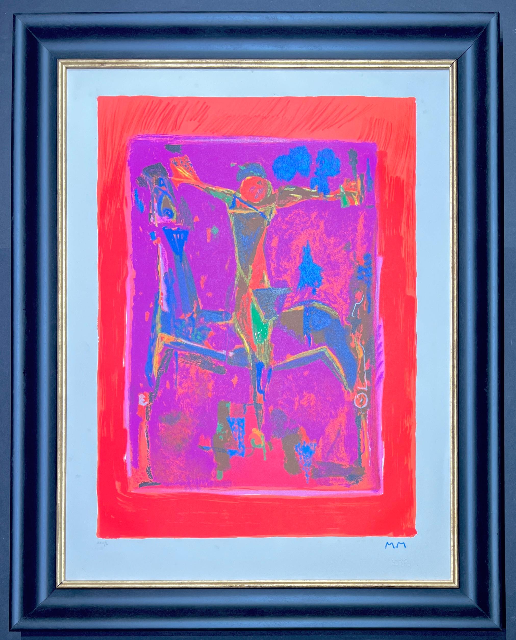 lithographie sur papier Arches, éditée entre 1979-1980
Édition limitée à 75 exemplaires plus 50 en chiffres romains
signée au crayon bleu par l'artiste dans le coin inférieur droit et numérotée XXIII/L dans le coin inférieur gauche.
format du papier