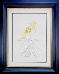 Salvador Dalí (1904-1989) - Vénus (1974) - gravure à la pointe sèche aquarellée à la main