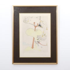 Salvador Dalí (1904-1989) - Visiones Quevedos - Pointe sèche avec coloriage à la main