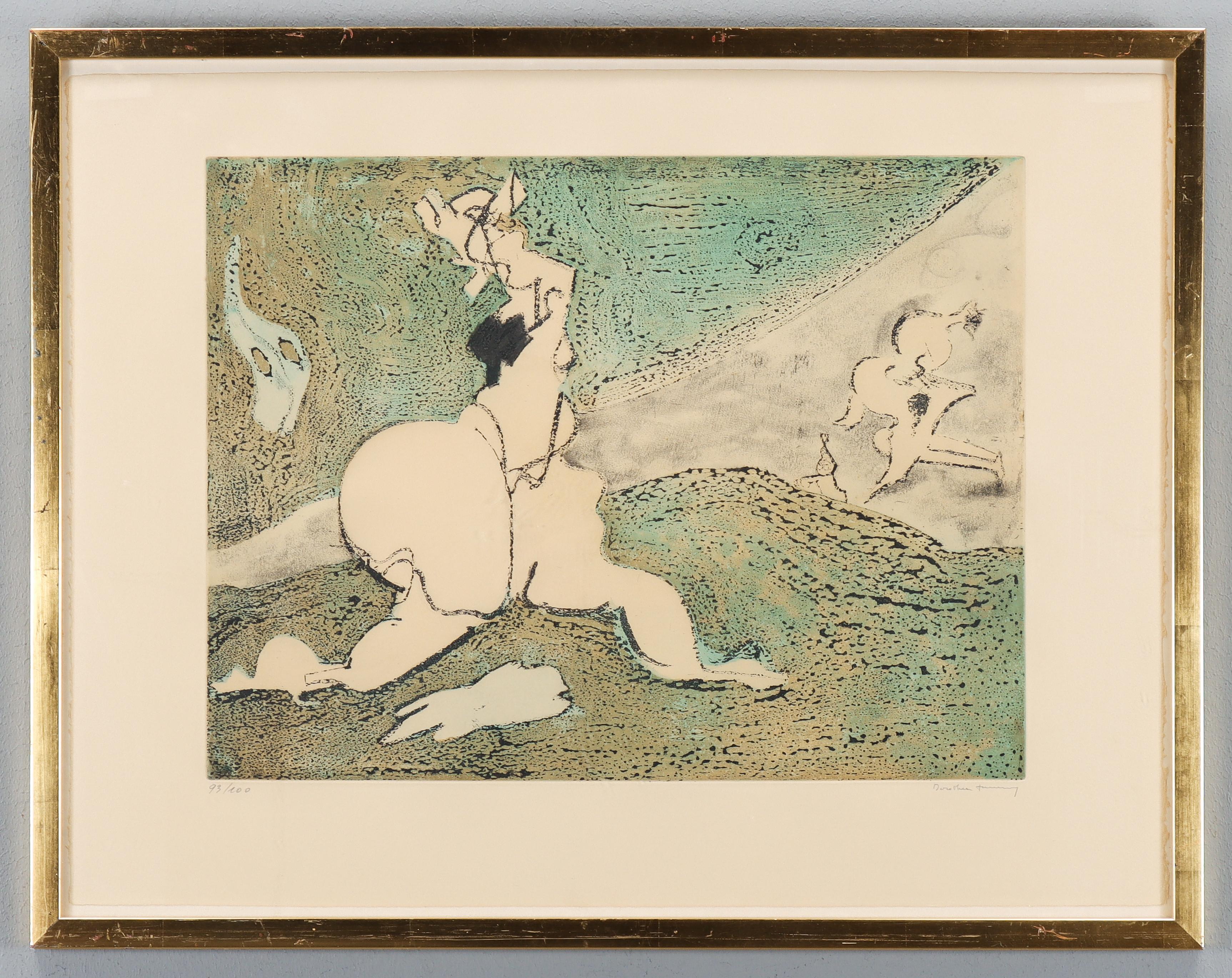 Dorothea Tanning (1910 - 2012) - Bonjour - Radierung mit Aquatinta - 1975