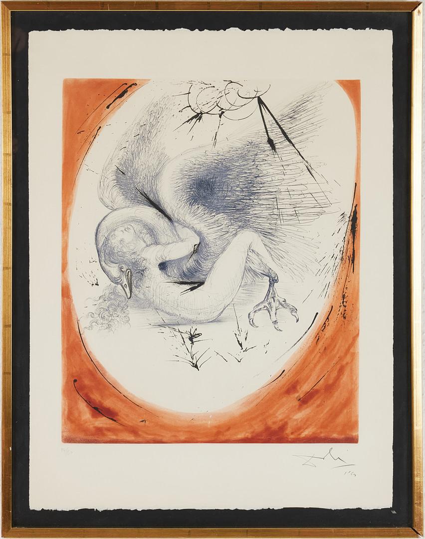 Salvador Dalì (1904-1989) - Leda y el Cisne -heliograbado y aguafuerte en punta seca - Art de Salvador Dalí