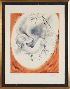 Salvador Dalì (1904-1989) - Leda e il cigno - incisione in eliografia e puntasecca