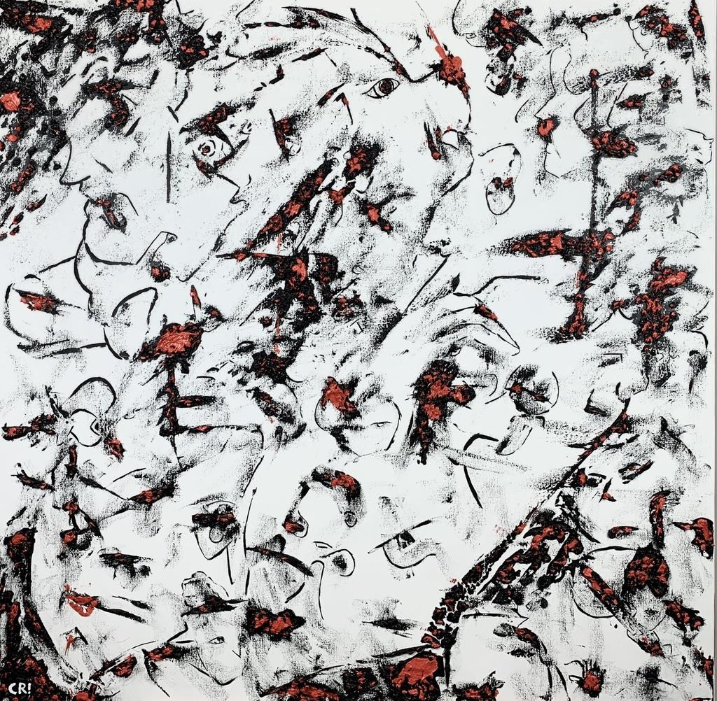 Cristiano Emanuele Ranghetto Abstract Drawing - Cristiano E. Ranghetto (1977) - Oil on canvas - 2016