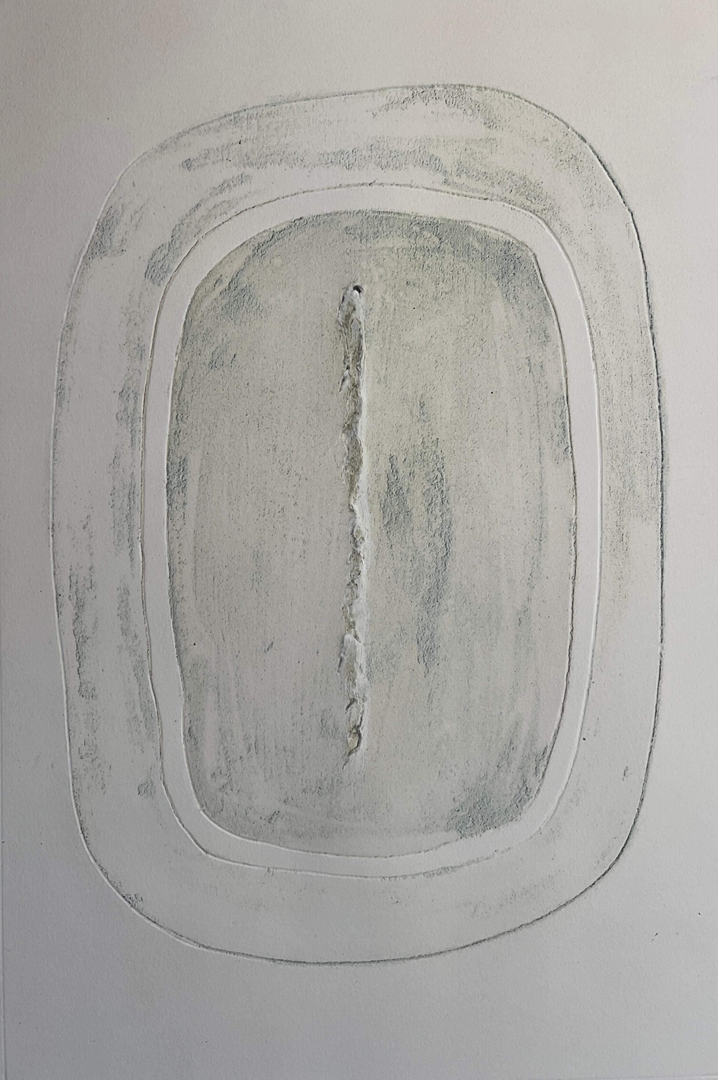 Lucio Fontana – Radierung und Aquatinta mit handgeschnittenem zentralem Schlitzeinschnitt – 1968 im Angebot 1