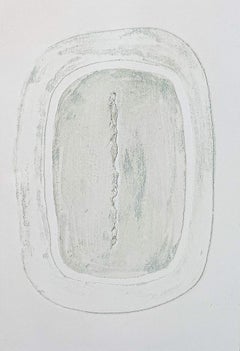 Gravure et aquatinte de Lucio Fontana avec incision centrale taillée à la main - 1968