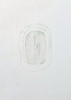 Lucio Fontana - Etching and Aquatint with hand-cut central slash incision - 1968