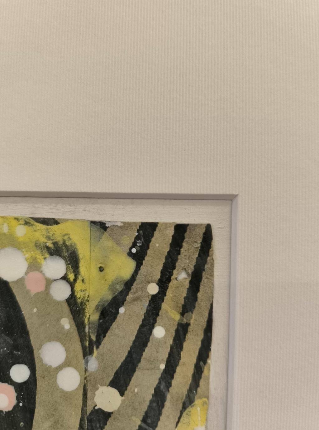 Gesso, Flashe e collage di carta su carta
Un lavoro unico , 2015
firmata a matita dall'artista nell'angolo in basso a sinistra
formato carta: 68,6 x 53,3 cm 
dimensioni incorniciate: 95 x 77 cm
condizioni eccellenti con colori intensi e forti