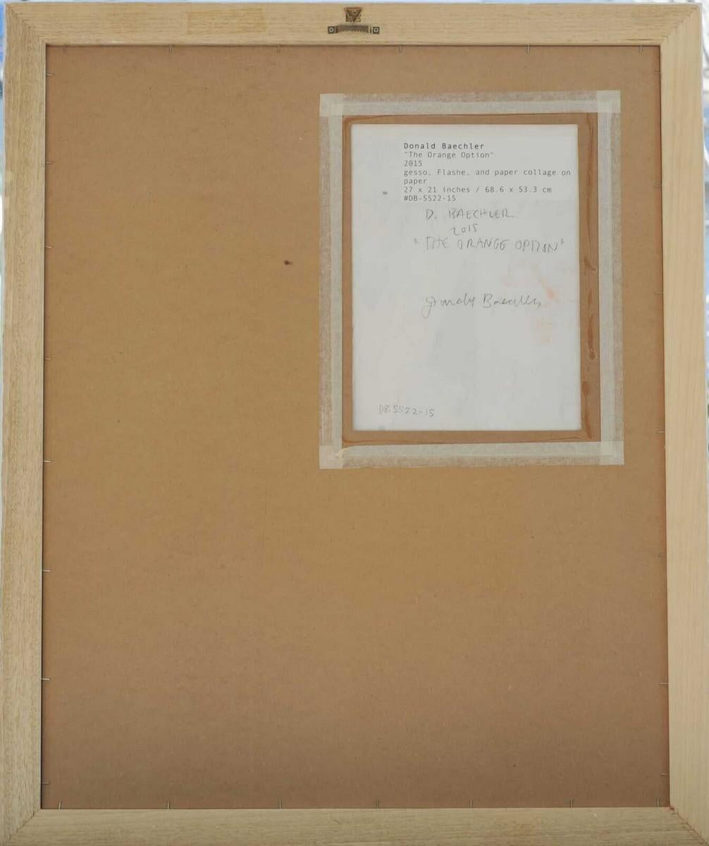 Donald Beachler - Gesso, Flashe e collage di carta su carta - opera unica - 2015 4